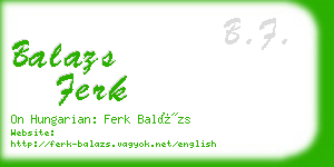 balazs ferk business card